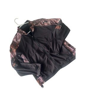 Marino Bay Women's Camouflage Zip-Up Jacket XL Multicolor Casual